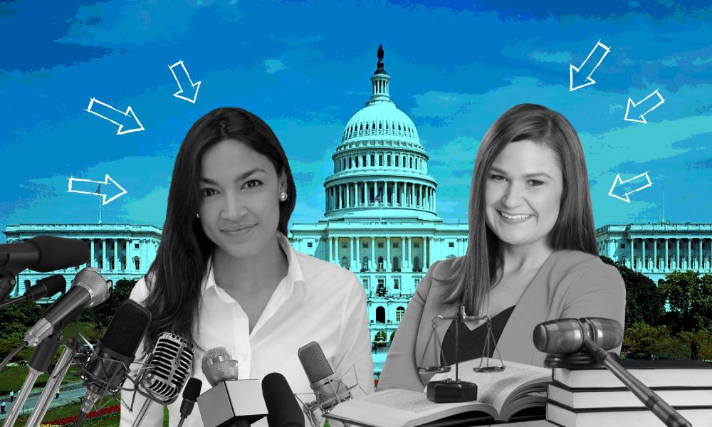 Alexandria Ocasio-Cortez y Abby Finkenauer