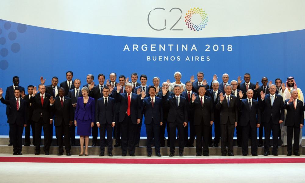 Foto de familia de la cumbre de G20 en Argentina