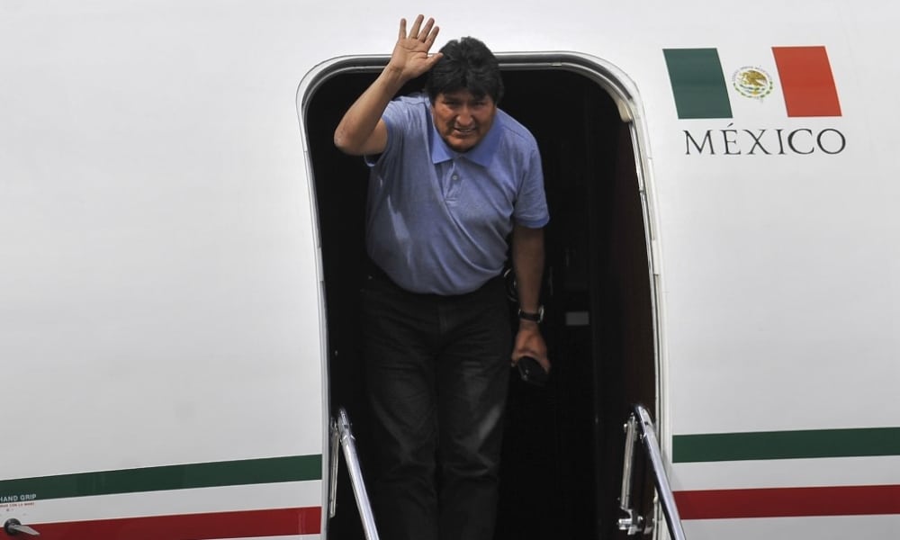 Evo Morales llega a México